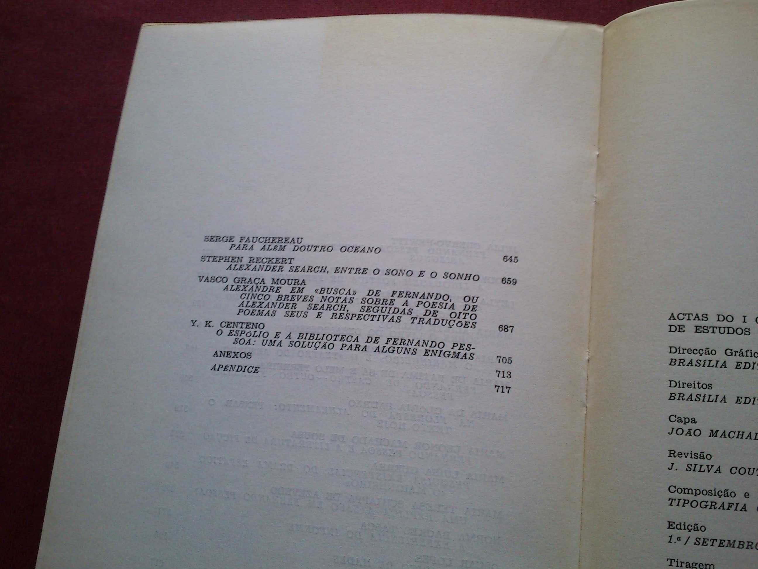 Actas Congressos Internacionais Estudos Pessoanos 1978/85