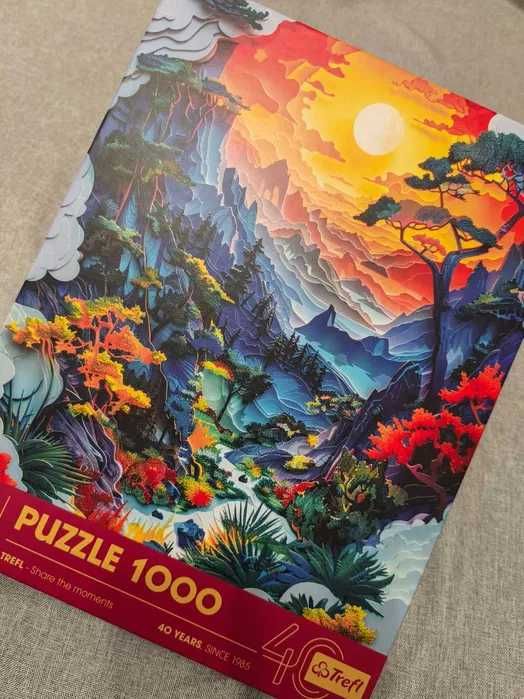 Kreatywne puzzle efekt 3D Dolina Trefl 1000 elementów