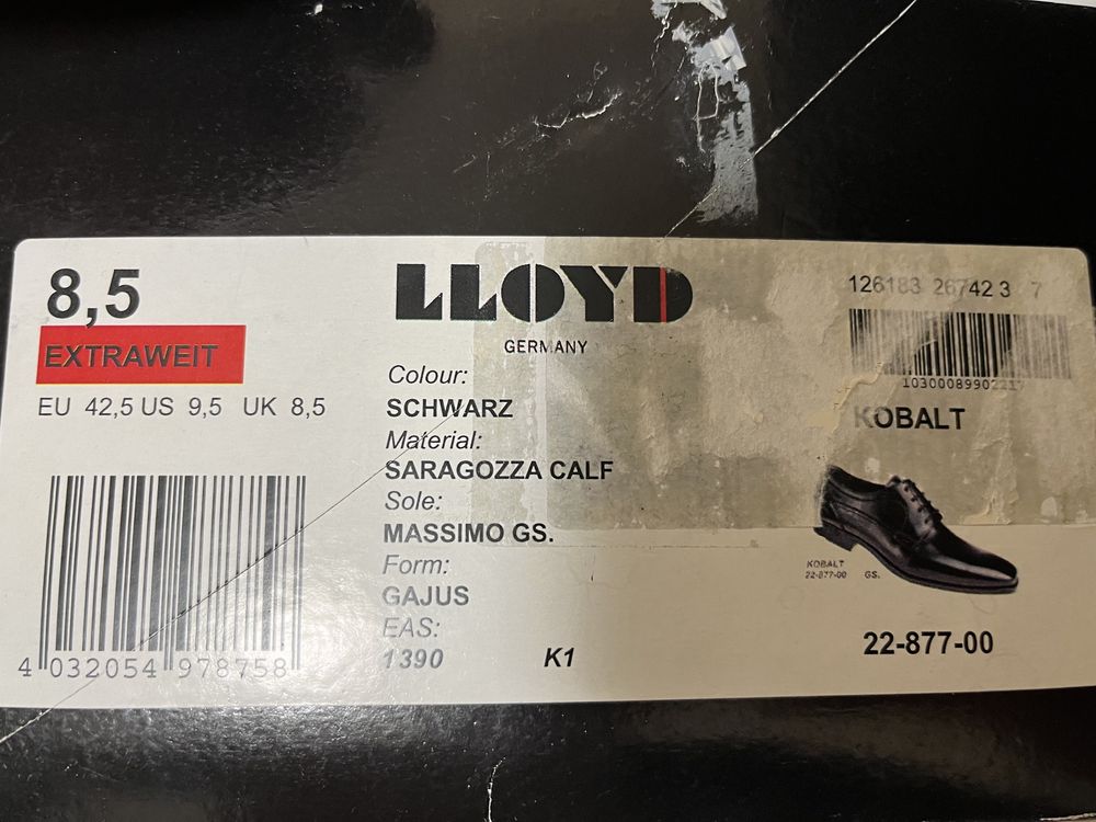 Новые туфли Lloyd, кожаные