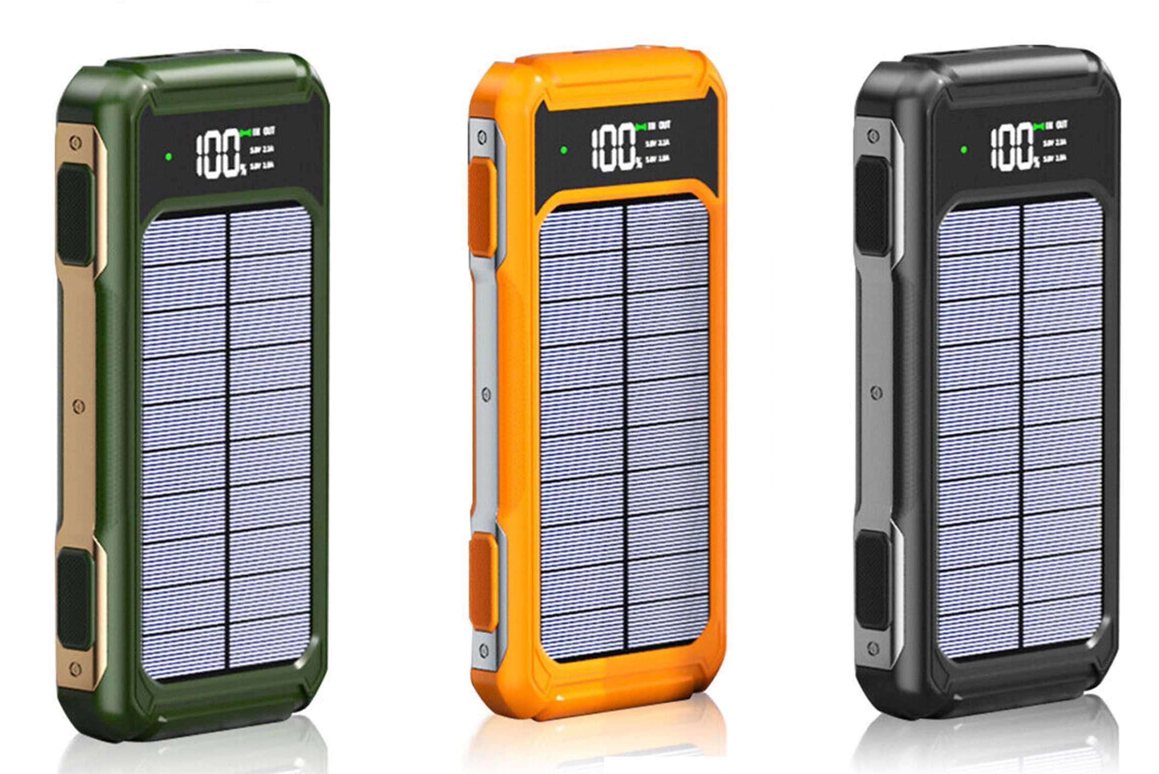 Портативний зарядний пристрій з сонячною панеллю ViaKing 20000 mAh