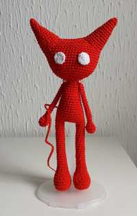 Vermelho do jogo Unravel, crochet amigurumi