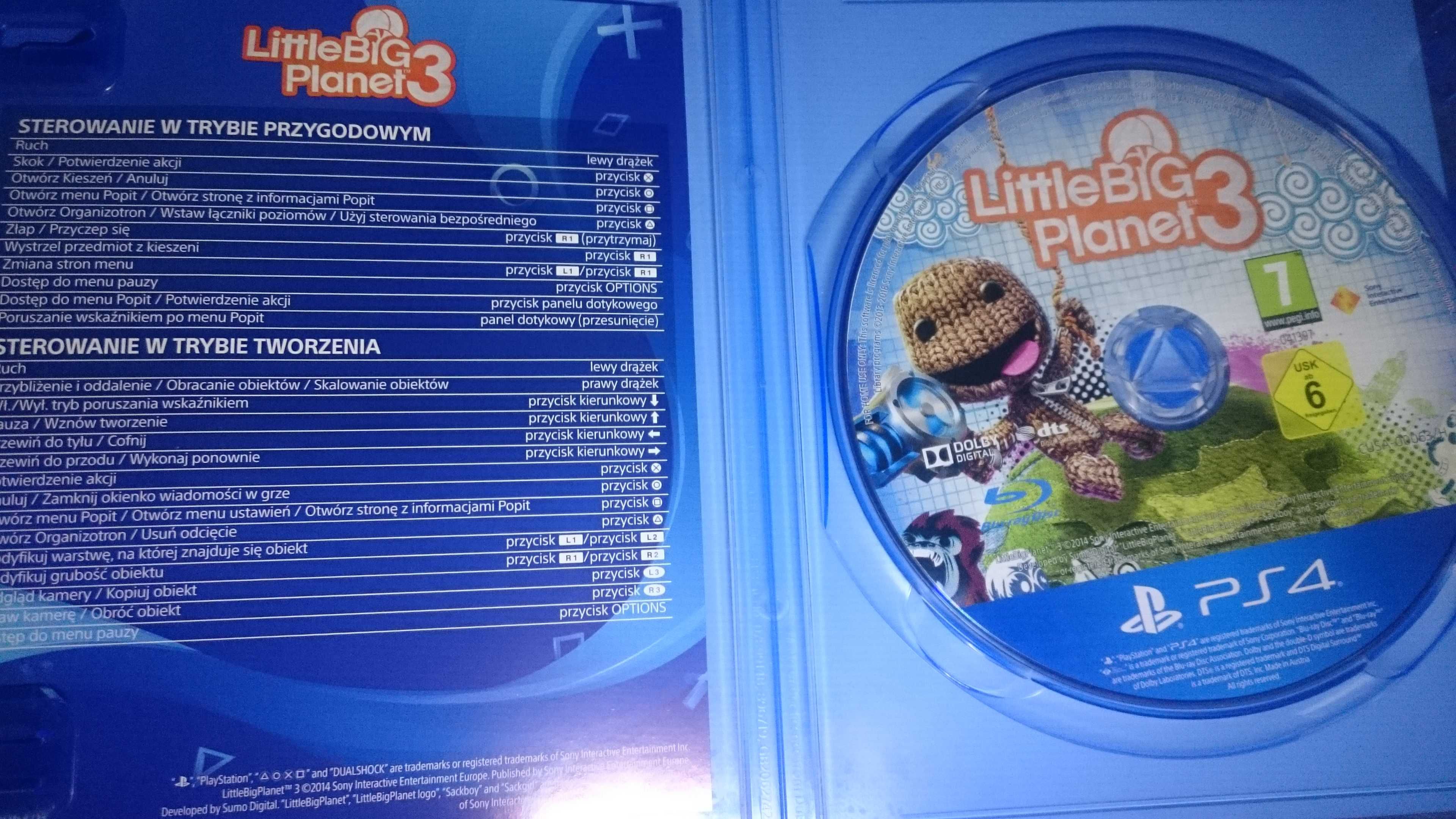 Little Big Planet 3 IDEAŁ PS4 Playstation 4 LEGO Minecraft Rayman GTA