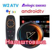Смарт ТВ приставка VONTAR 4/32, 4/64 Гб Android TV + аеро пульт