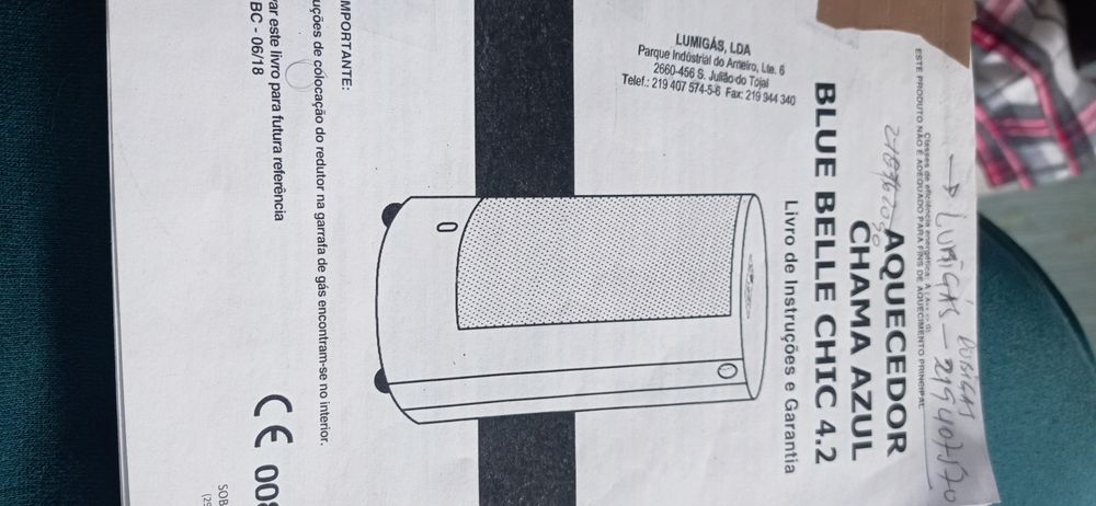 Aquecedor à gás chama azul blue belle chic 4.2