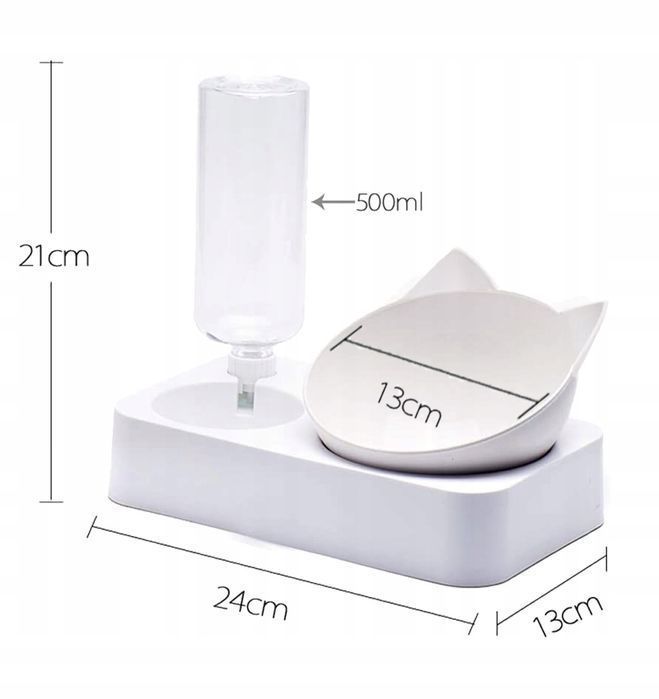 MISKA z DOZOWNIKIM na wodę na stojaku