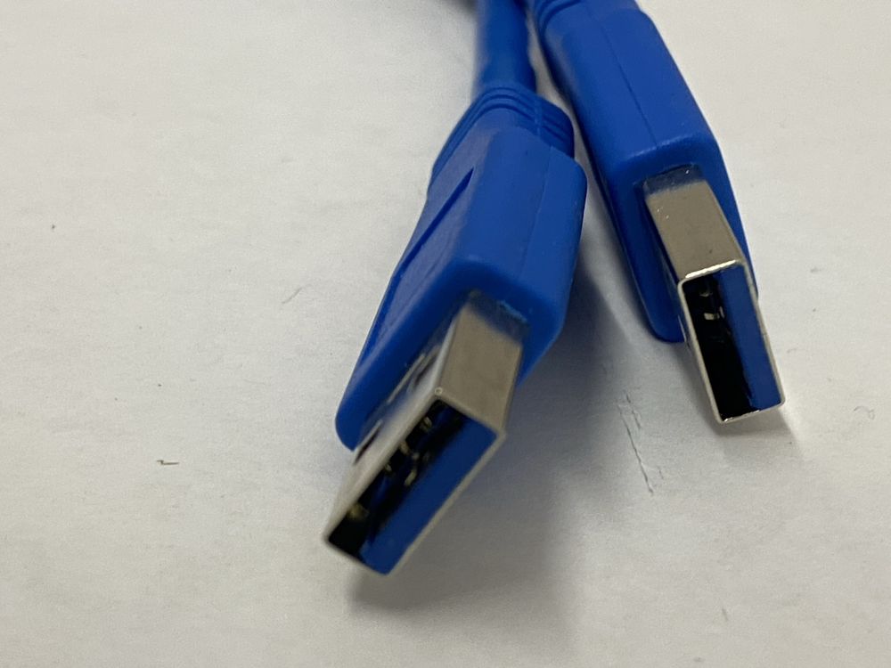 USB 3.0 кабель A–A  1.5 м, синій   Мінімальне замовлення 5 шт