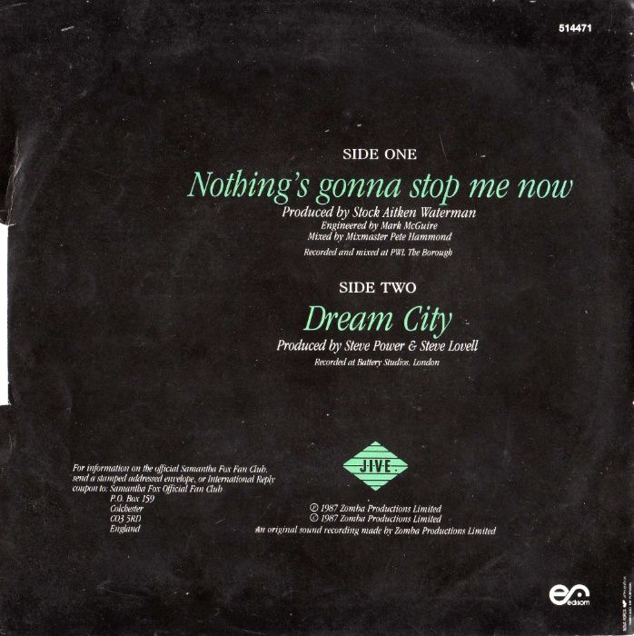 Vinyl - Samantha Fox - Nothing's Gonna Stop Me Now (Colecionadores)