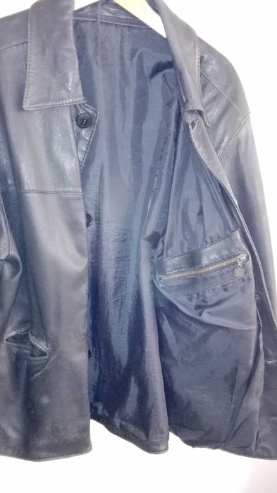 Kurtka skórzana męska czarna r. M/L