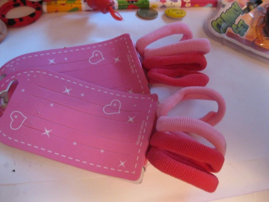детские простые резинки розовые 8 штук набром