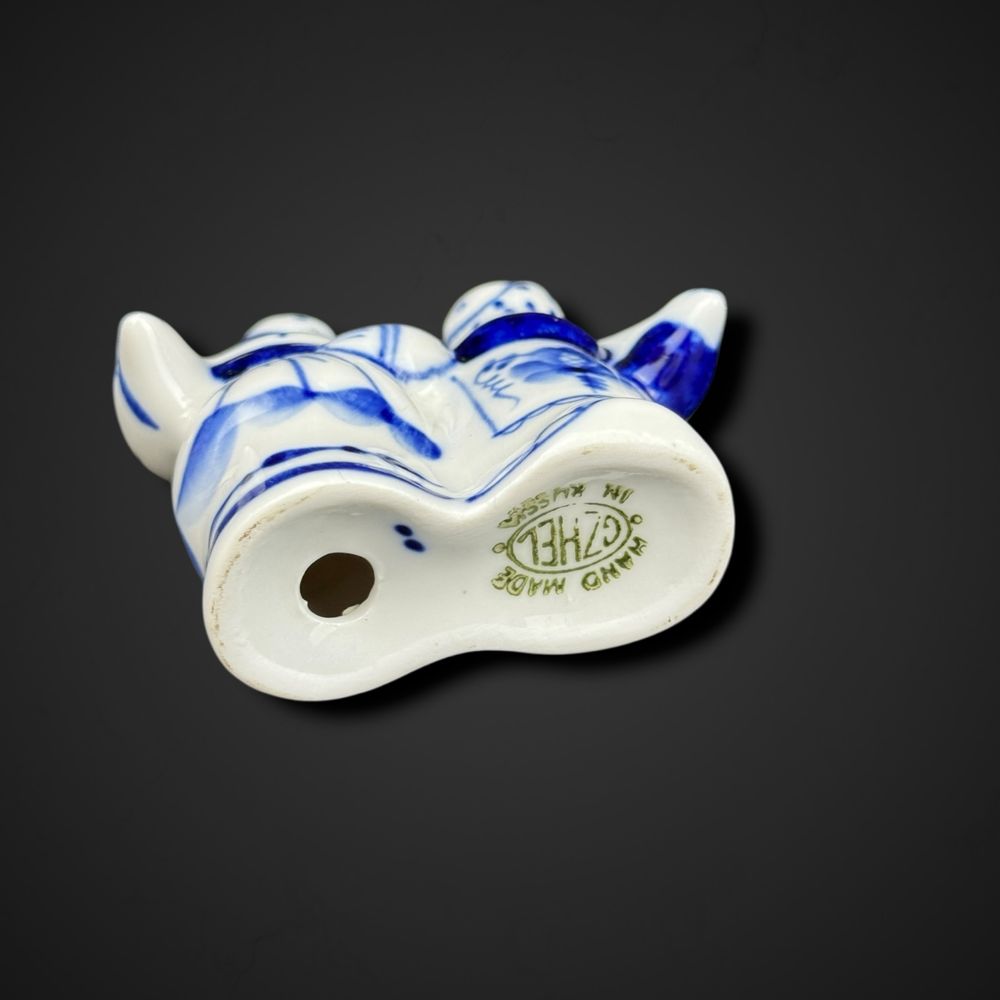 Porcelanowa figurka gżel sztuka ludowa b5/07227