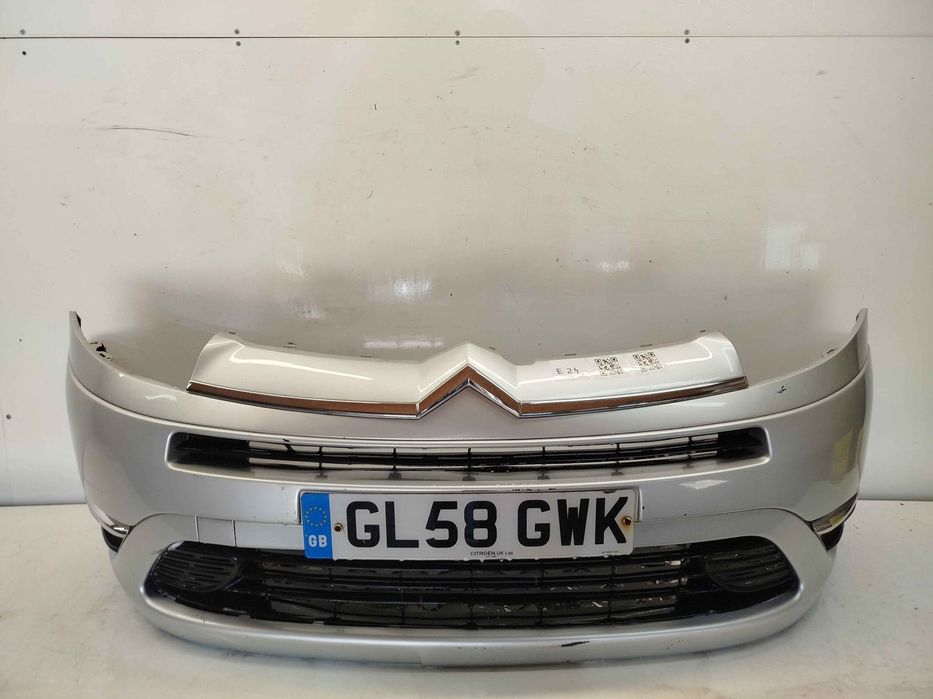 + ZDERZAK PRZÓD PRZEDNI CITROEN C4 GRAND PICASSO EZRC SREBRNY HALOGENY
