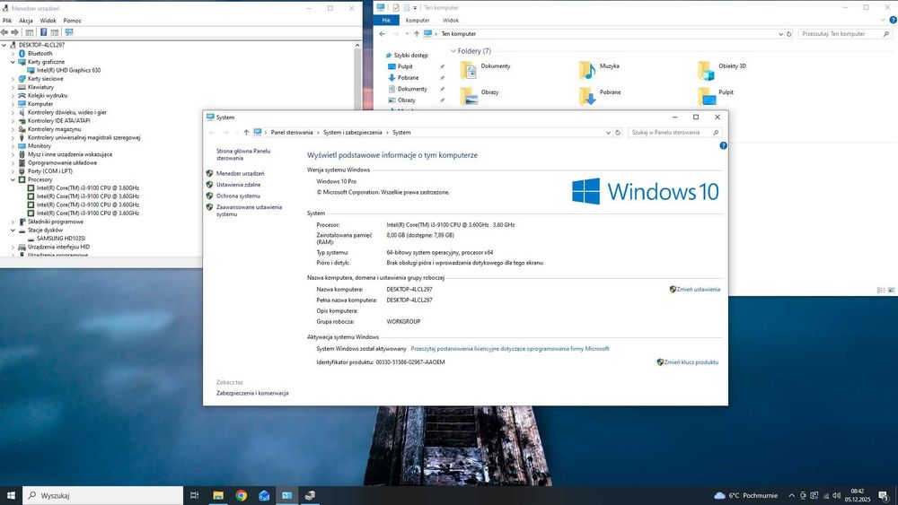 PC Lenovo V530 i3 9100 4x4.2GHz/8GB DDR4/1TB/Wif/BT/Win 10/11