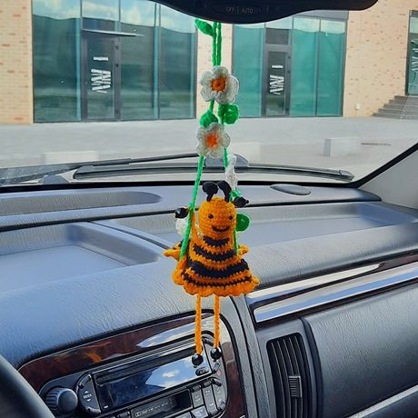 Підвіска в авто бджілка, іграшка в машину на дзеркало подвеска