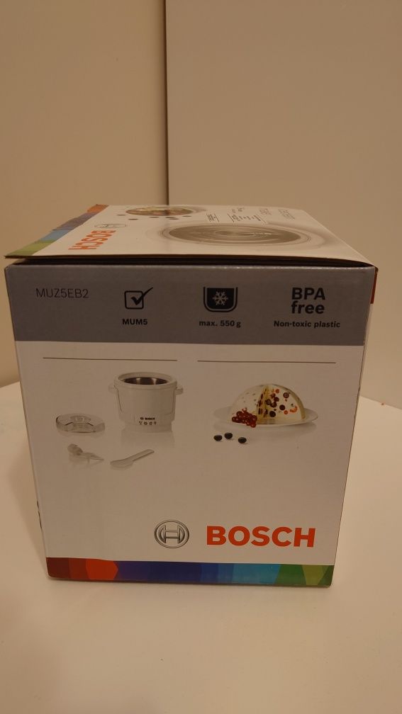 Nowa przystawka do robienia lodów i deserów do Bosch MUM5 model MUZ5EB