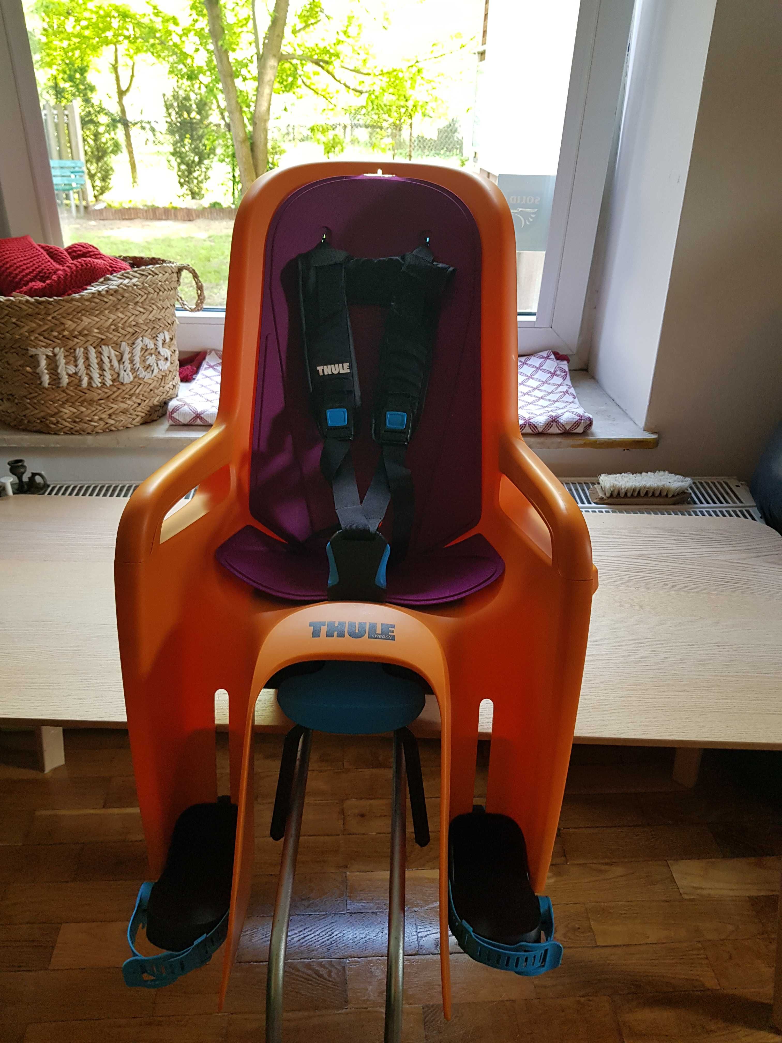 Thule fotelik rowerowy pomarańczk jak nowy  nowy