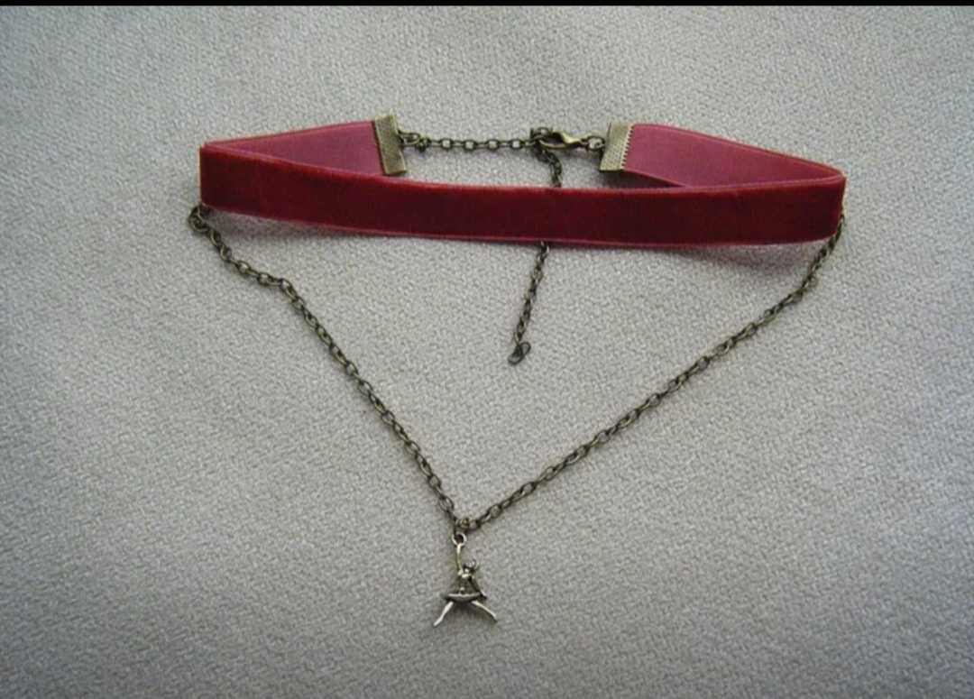 Choker / Colar Veludo c/ Bailarina - Novo