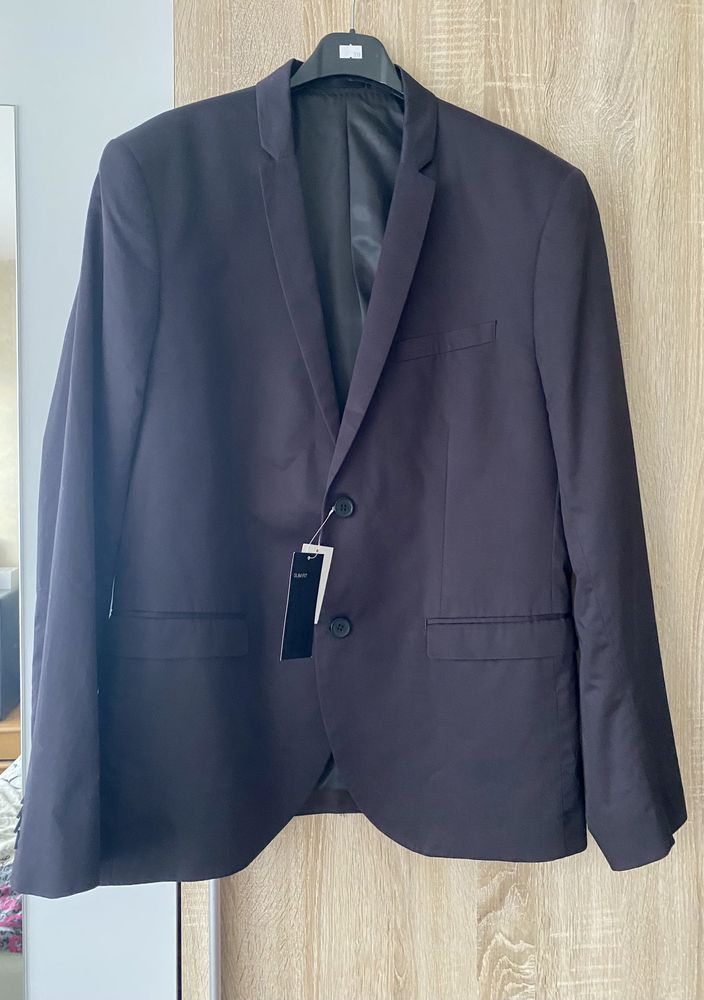 Nowa męska czarna marynarka H&M Slim Fit r. 52