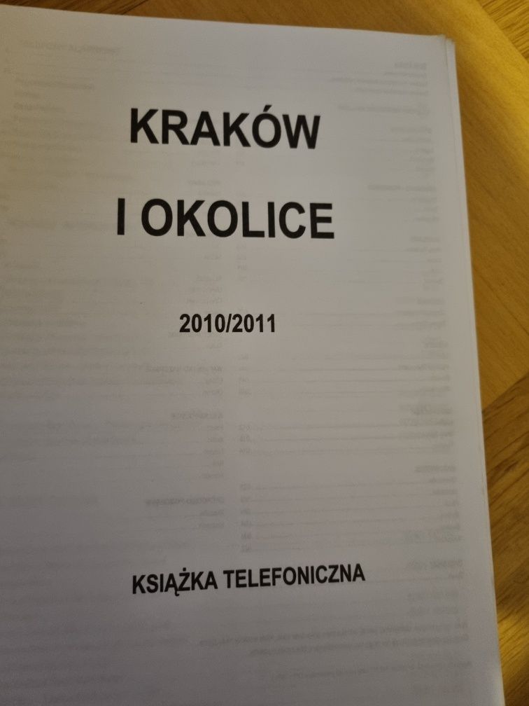 Książka telefoniczna Kraków I okolice 2010-11
