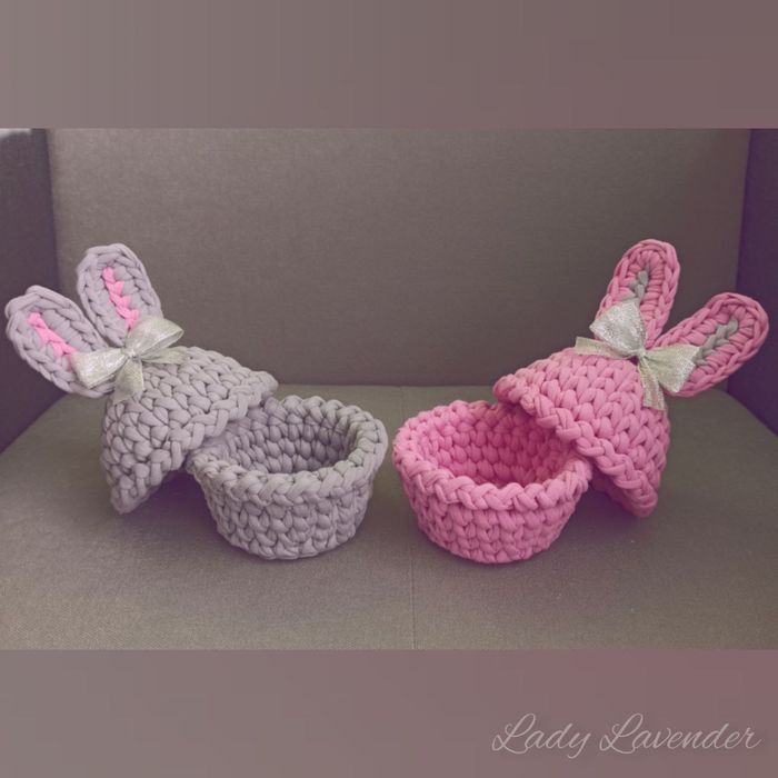 Корзинка зайка, пасхальный декор