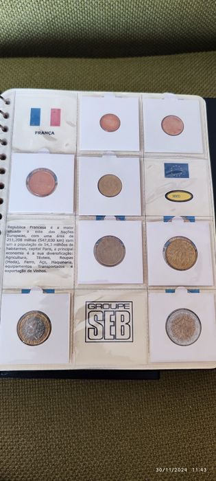 Coleção 12 Séries das Primeiras Moedas de Euro