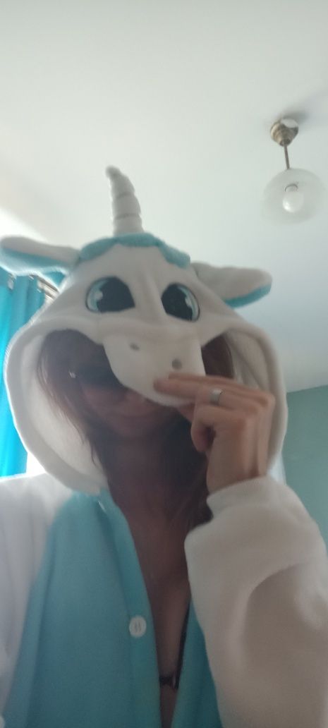 Strój jednorożca w stylu kigurumi  170 cm