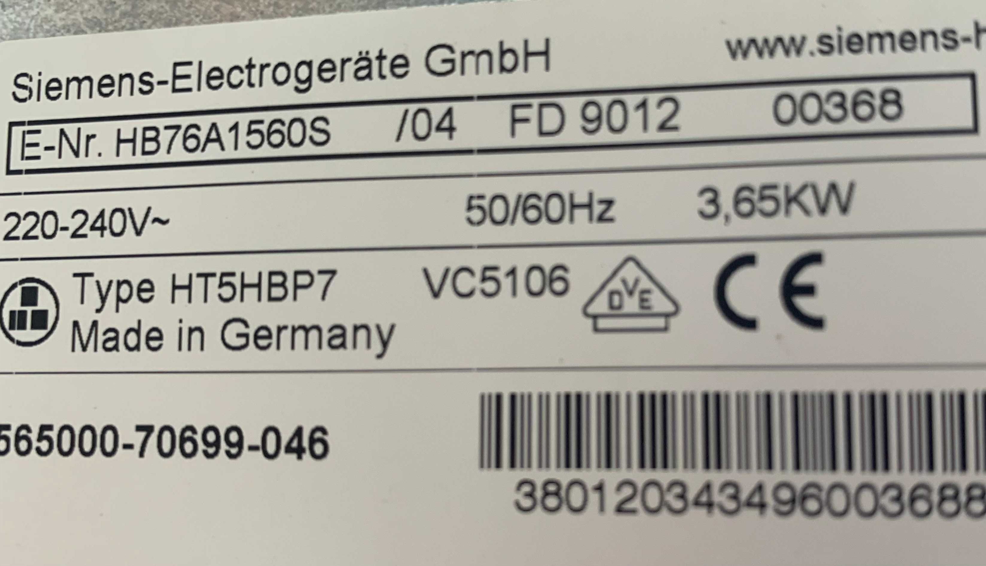 Духовка Siemens HB76A1560S піроліз Made In Germany