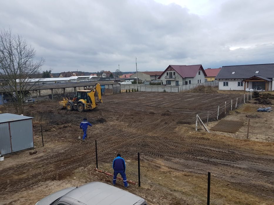 Ziemia pod trawnik,  ogródek,  tuje,  drzewka