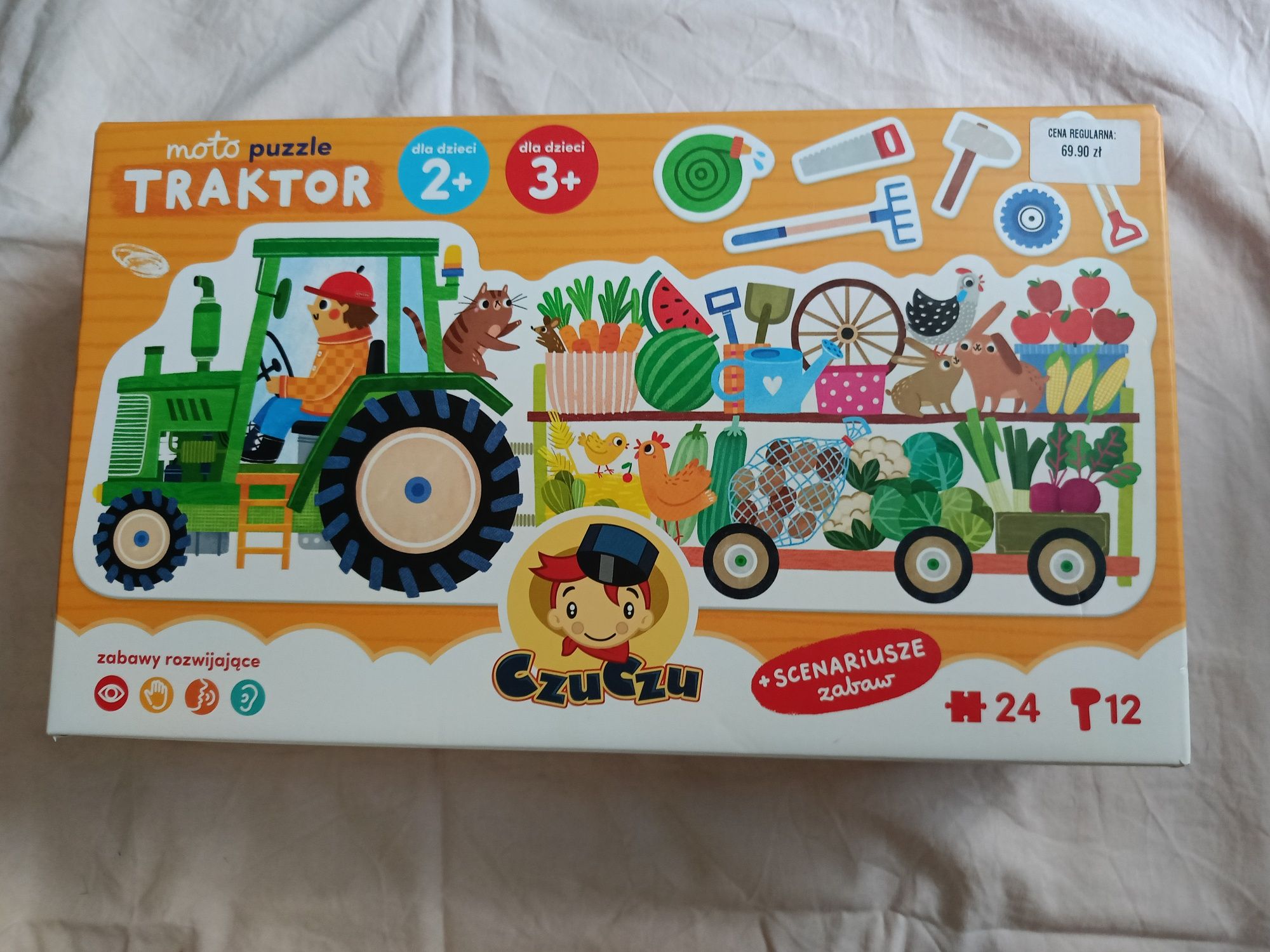 Nowe nie otwierane 24 puzzle i gra Traktor Czuczu