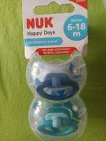 Соска пустышка Nuk 6-18 мес размер 2 латекс, силикон накладки на соски