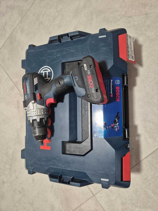 Wkrętarka wiertarka Bosch GSB 18V-110C bardzo mocna, udar zestaw