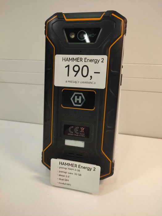 Hammer Energy 2 18x9 3/32GB LTE IP68 Pomarańczowy | Stan: Dobry