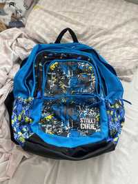 niebiesko czarny plecak do szkoły street code