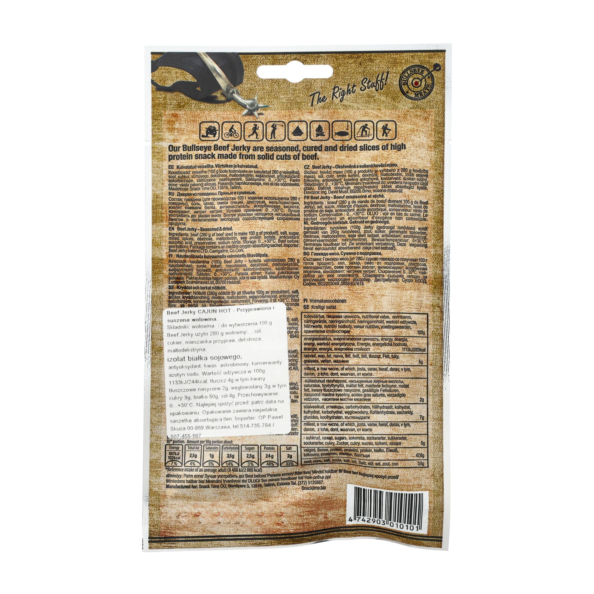 Wołowina Beef Jerky Cajun Hot 50 g (838-009)