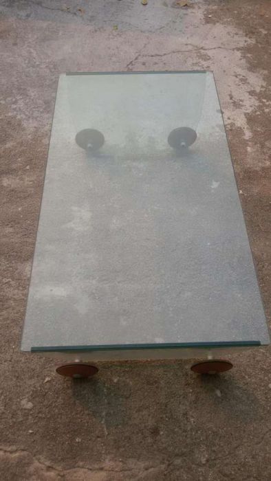Mesa em vidro centro apoio sala
