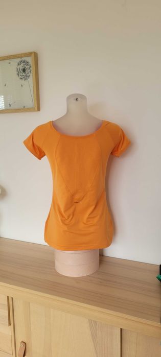 Pomarańczowa damska koszulka sportowa Adidas, rozM