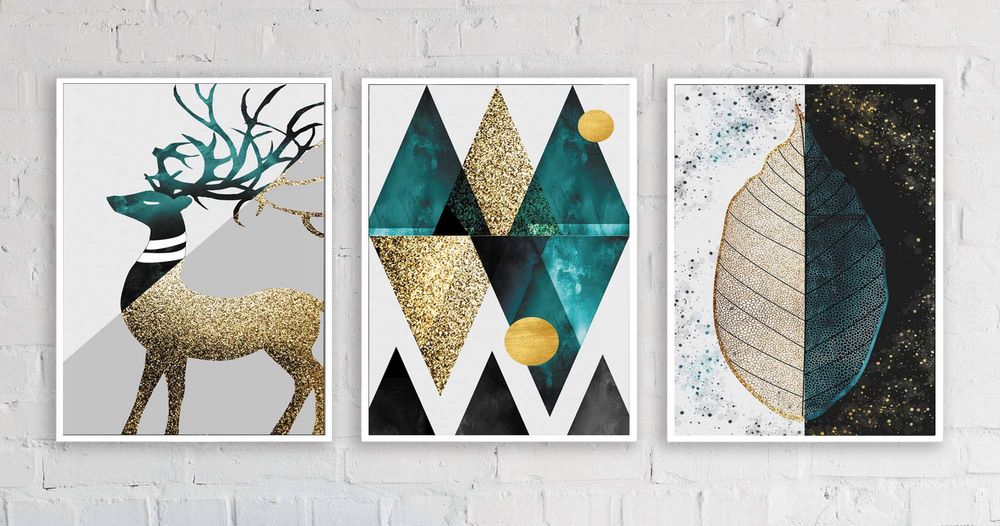 50x40 obrazy w ramie plakaty ramka  JELEŃ DEER BOHO