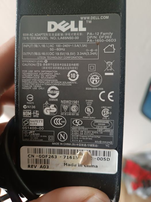 Zasilacz do laptopa oryginalny dela