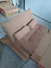 COSTWAY Sofa,krzesło podłogowaz 2 poduszkami, składana.