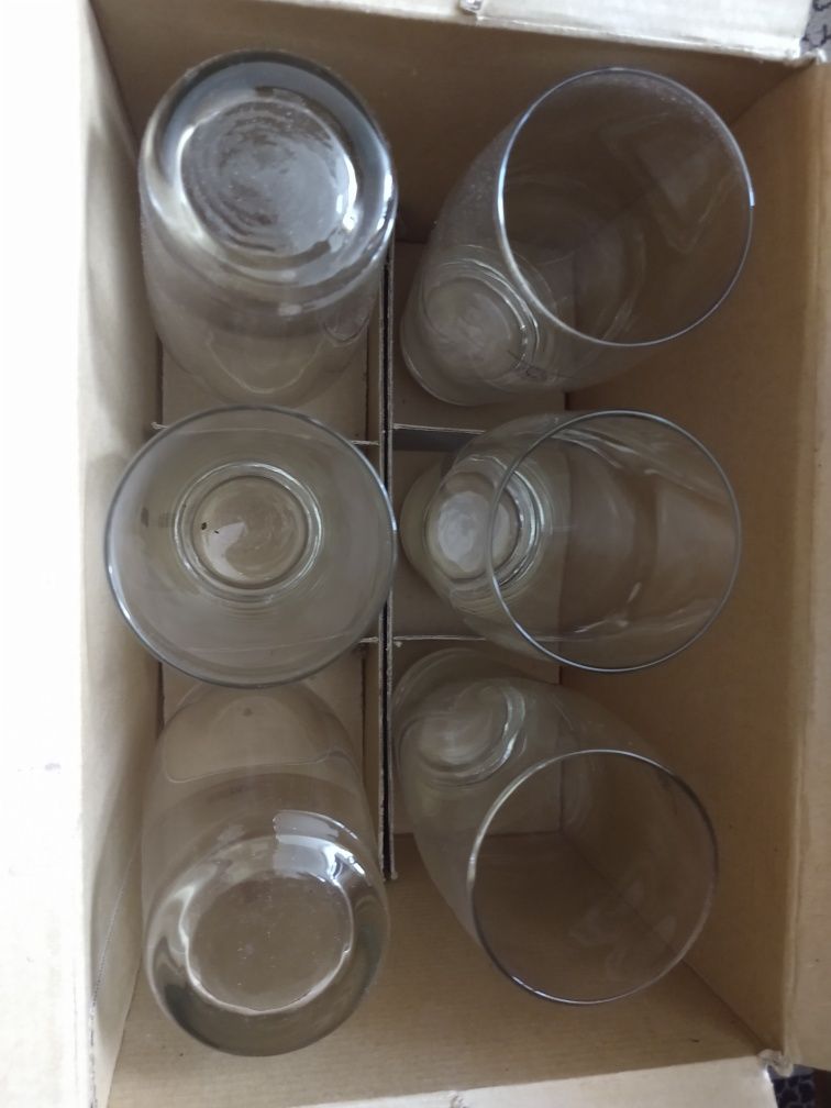Szklanki z Huty Krosno 0.5 L 6 sztuk nieużywane