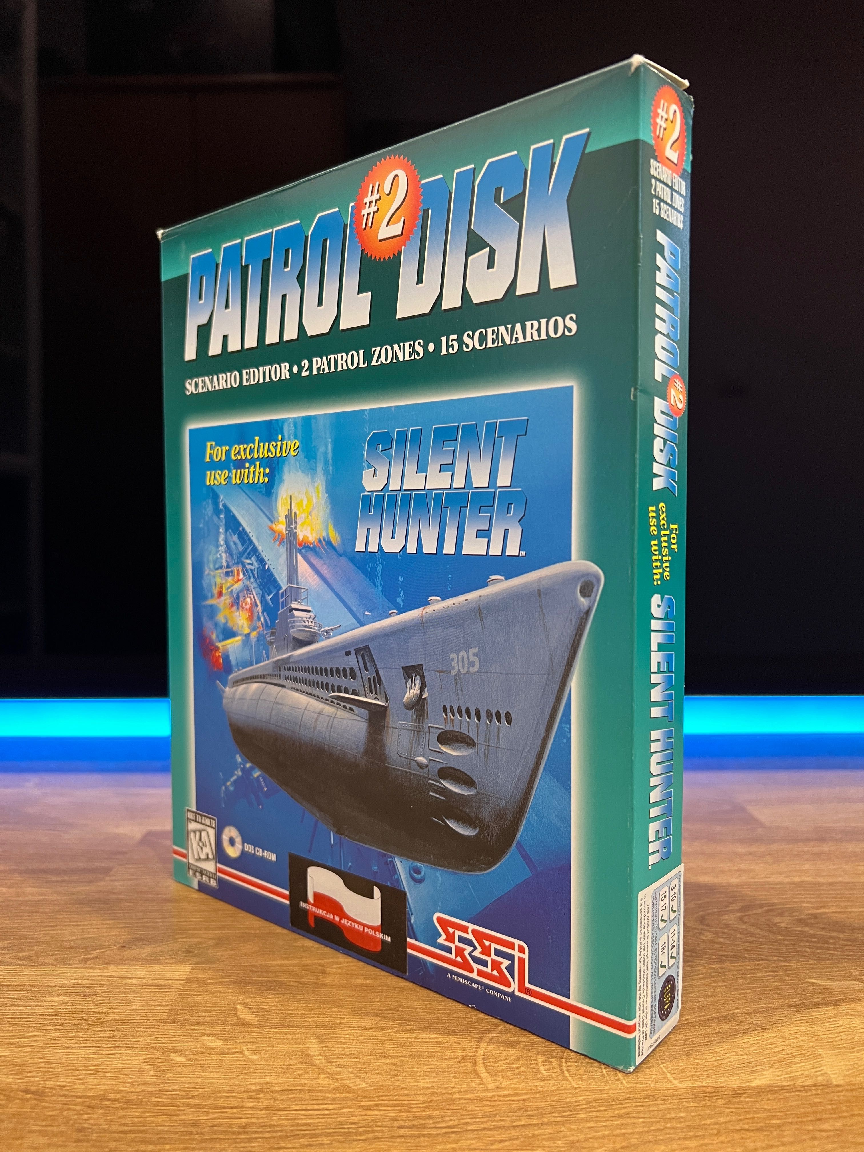 Silent Hunter Patrol Disk #2 (PC PL 1996) BIG BOX premierowe wydanie