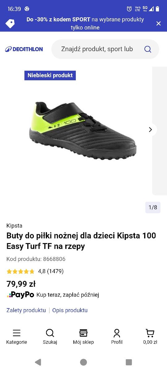Buty do piłki nożnej Kipsta r. 33