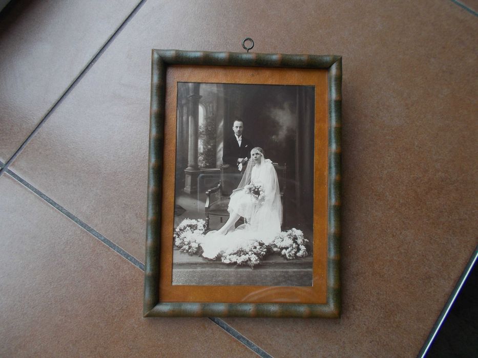 Zabytkowa fotografia sepia/zabytkowa ramka