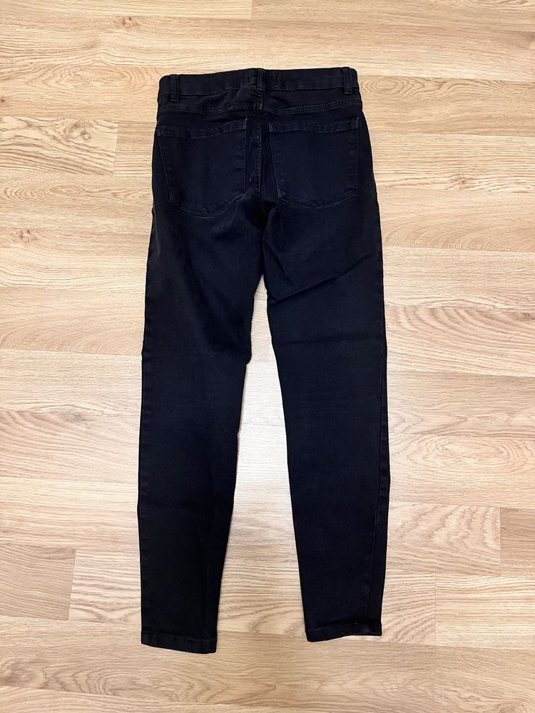 Spodnie czarne S Bershka jeansy skinny medium rise