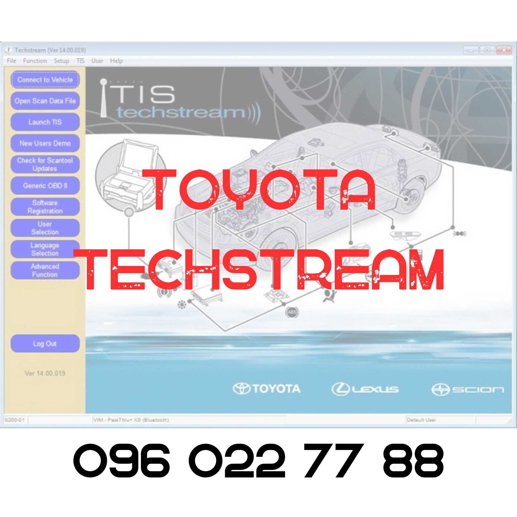 Toyota Techstream  - ідеально під scanmatik sm 2  (J2534)