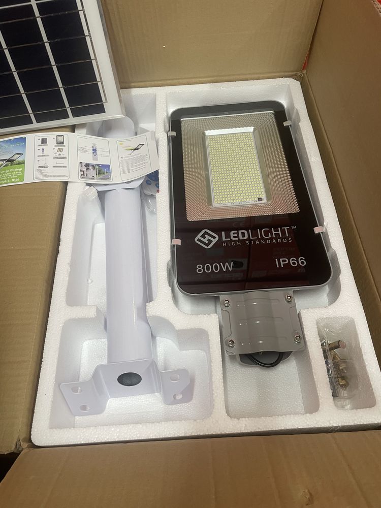 Lampa Uliczna, Solarna Led Ligh 800W, latarnia uliczna HIT CENOWY