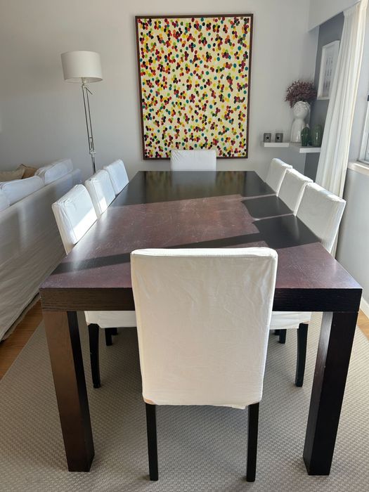 Mesa de jantar madeira (2.20m x 1.00m)
