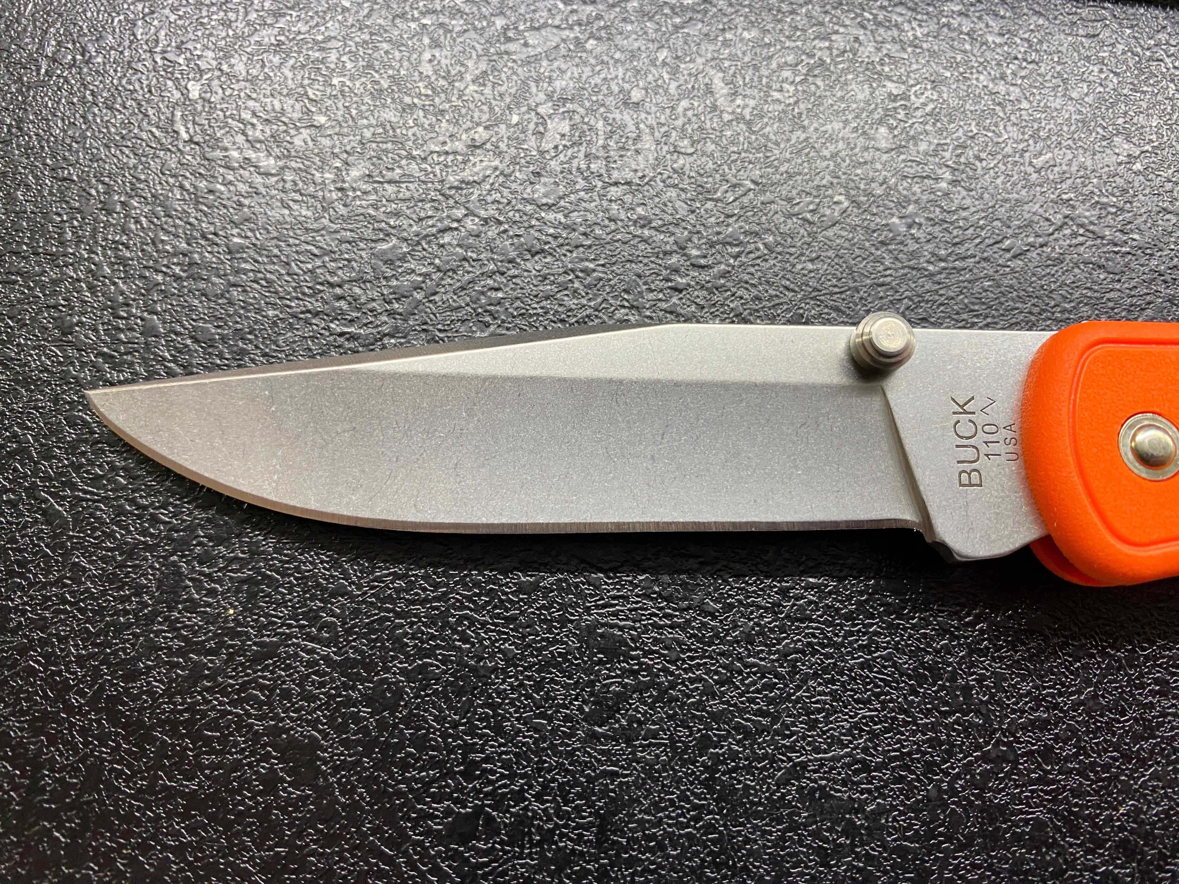 Buck 110 Slim Hunter, 420HC, помаранчевий/зелений/чорний. Оригінал
