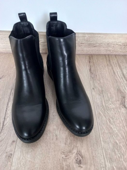 damskie botki sztyblety czarne nowe rozmiar 39