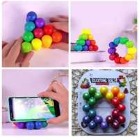 Головоломка антистресс Rainbow Puzzle Balls, игрушка молекула