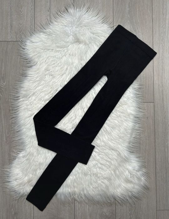 Legginsy ocieplane rajstopy bez stóp cieple czarne nowe r.M/38